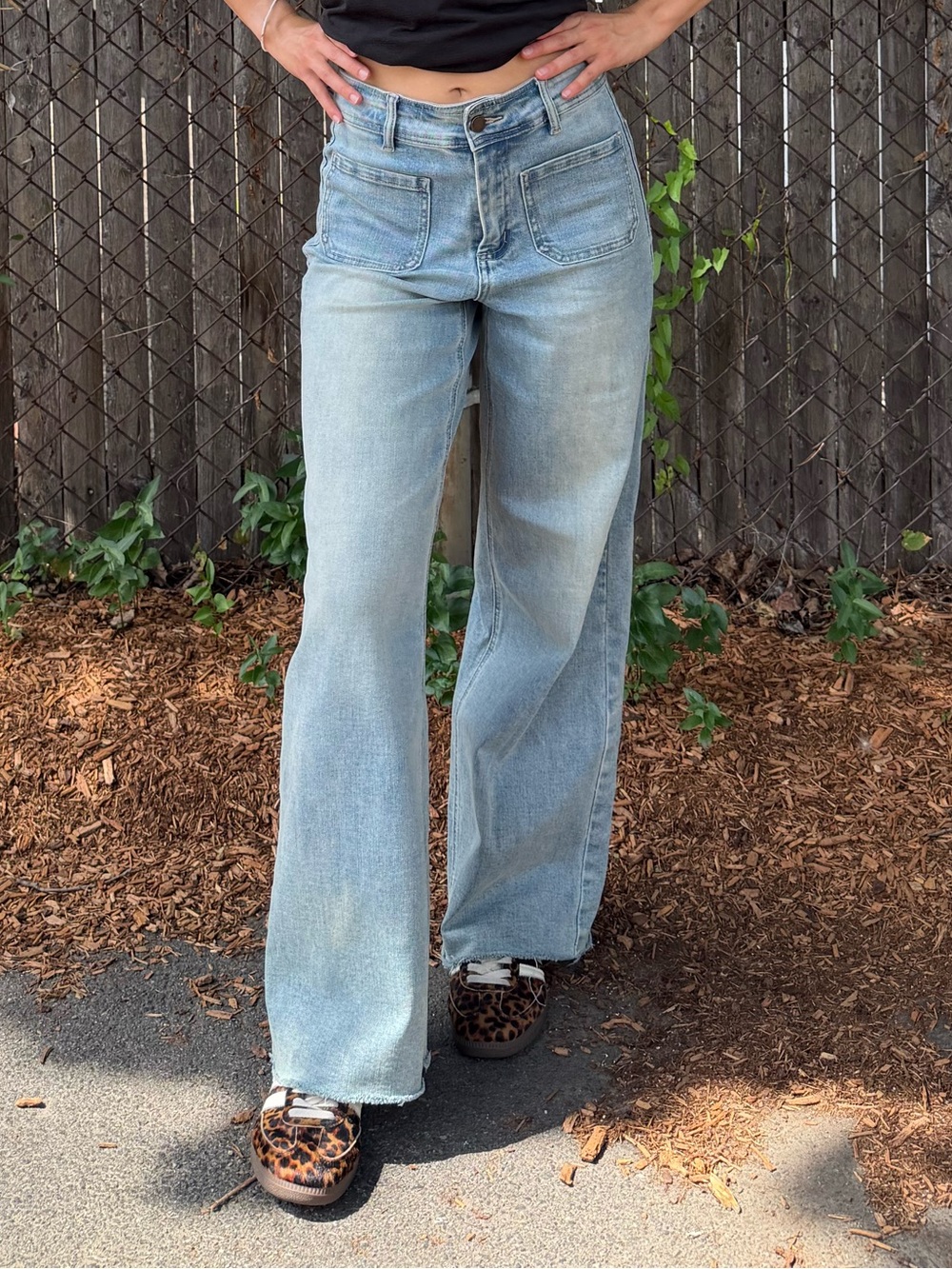 Light Blue Straight Denim Jeans